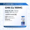 An information sheet for our 100MG GHK-Cu peptide.