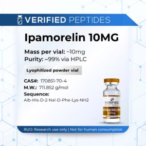 An information sheet for our 10MG Ipamorelin peptide.
