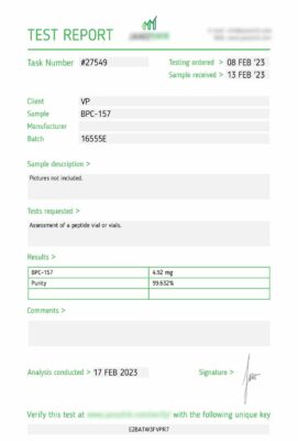 BPC-157 February 2023 Lab Report