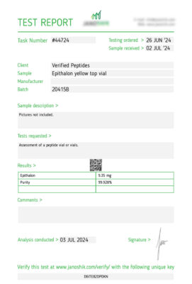 Epitalon Lab Test Report July 2024