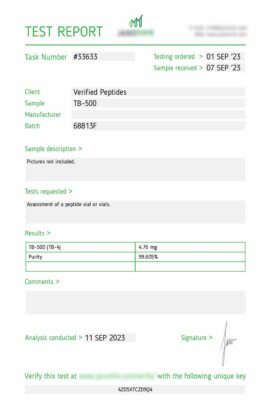 TB-500 Lab Report September 2023