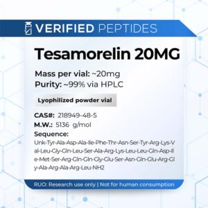 An information sheet for our 20MG Tesa peptide.