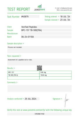 BPC-157 TB500 Lab Report July 2024