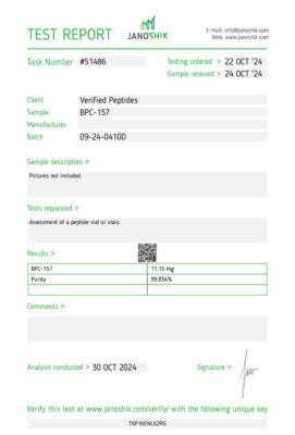 BPC-157 Lab Test October 2024