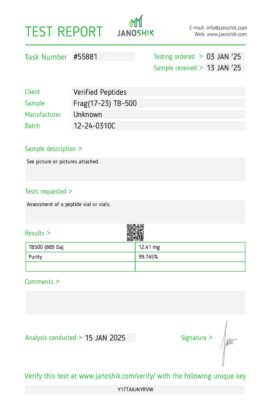 Frag(17-23) TB500 Lab Report January 2025