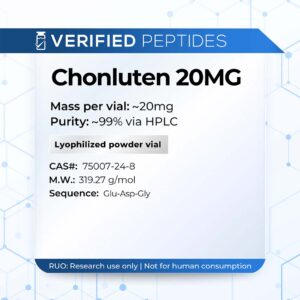 An information sheet for our 20MG Chonluten peptide.