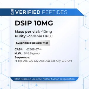 An information sheet for our 10MG DSIP No DAC peptide.