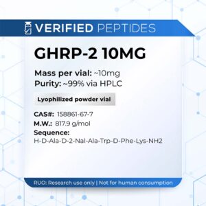 An information sheet for our 10MG G-2 peptide.