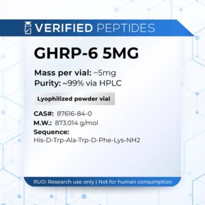 An information sheet for our 10MG G-6 peptide.