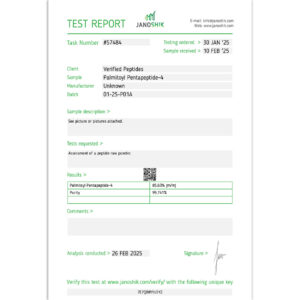 Matrixyl Palmitoyl Pentapeptide-4 Lab Test February 2025