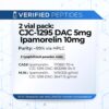 An information sheet for CJC-1295 DAC Ipamorelin Peptide pack