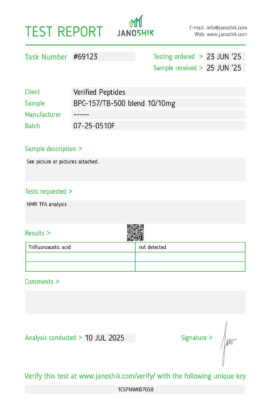 BPC157 TB500 Blend TFA Report Test June 2025