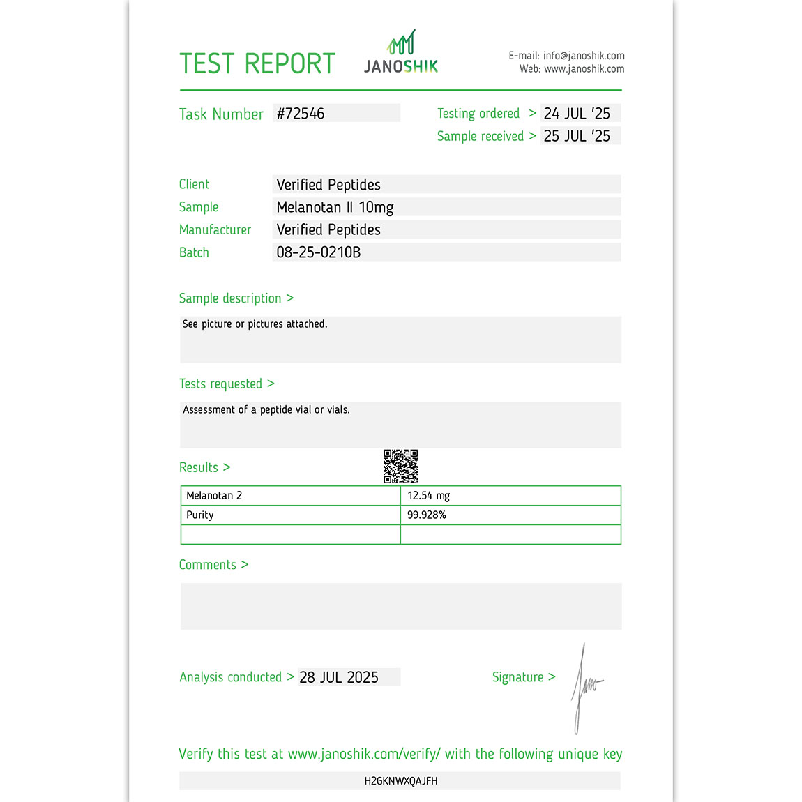 MT 2 Lab Test Report July 2025