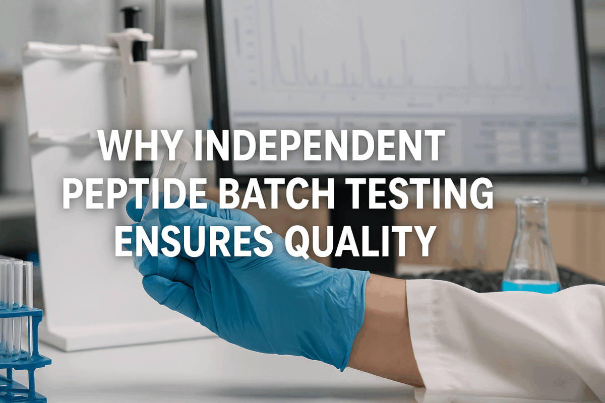 An illustration demonstrating why independent batch testing ensures quality.