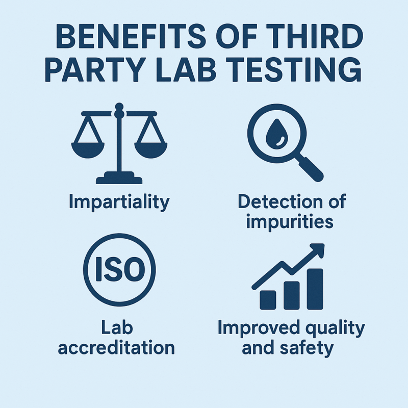 The benefits of using a third party analytical lab for testing peptides.