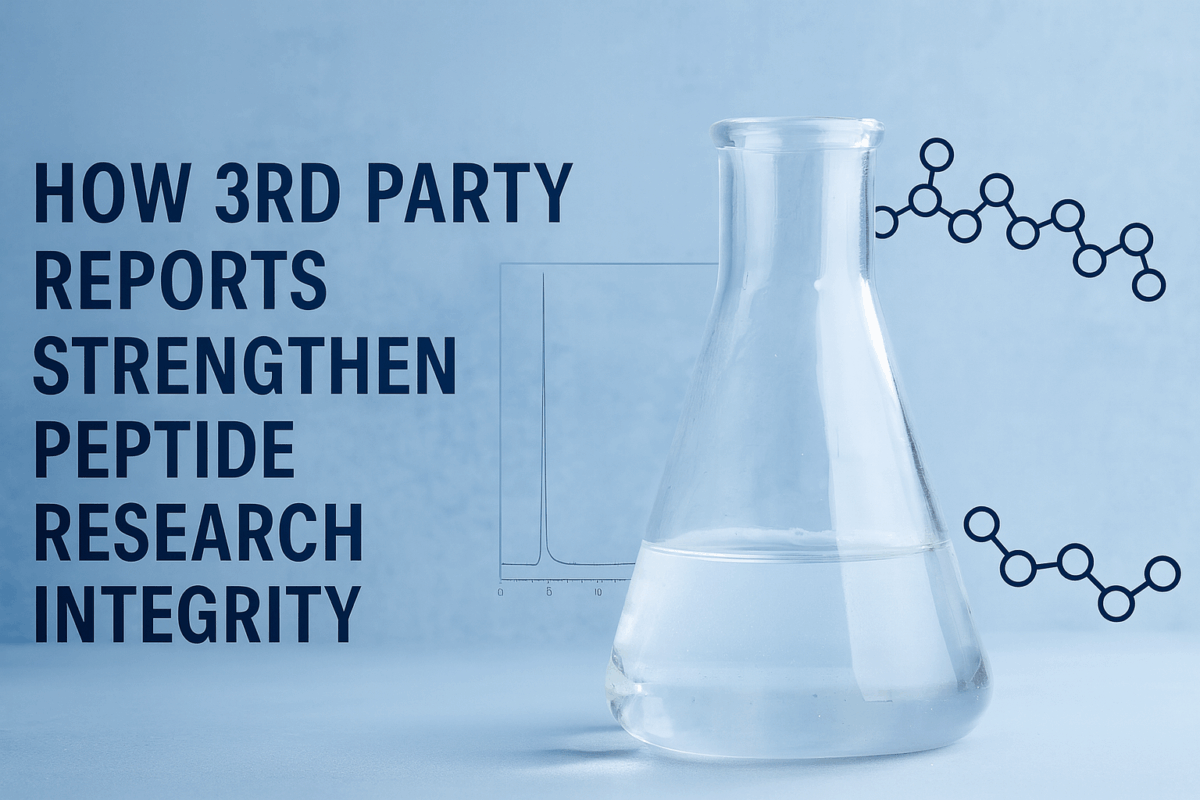 A representation of how third party lab testing strengthens peptide research integrity.
