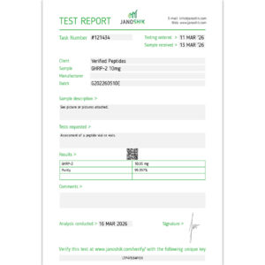G2 Peptide Purity Certificate of Analysis Lab Test Report March 2026